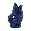Vase Fisch Porzellan 16,5x11x25,8cm Blau