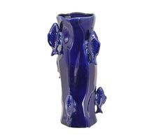 Keramikvase 21x21x39,5cm Blau