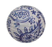 Lampion-Druckpapier 30x30x30cm Blau/Weiß