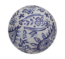 Lampion-Druckpapier 40x40x40cm Blau/Weiß