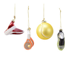 Ornament Glas - Sport - Farbe matt 4 sortiert - Durchmesser 6.7-H6.7cm - multi