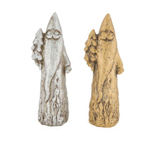 Figurine santa cement 5.8x4.8x17.5cm 2 mixed Gold/Silver