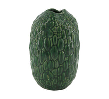 Bottle round ceramic 10x10x16cm Green