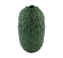 Bottle round ceramic 13x13x23cm Green