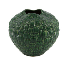 Bottle round ceramic 19x19x17cm Green