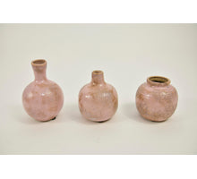 Keramik-Flasche rosa 3 sortiert D8.5 H11.5cm