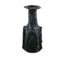 Bottle ceramic 15.4x15x34cm Black/White-wash