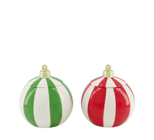 Bowl round candy ceramic 14x14x15.3cm Red/Green Assortie