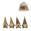 Figurine gnome snowflake fabric 8x7x15cm 4 mixed Brown