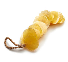 Capiz-Hängeleuchte 'Conga' sonnengelb 45cm