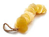 Capiz-Hängeleuchte 'Conga' sonnengelb 45cm