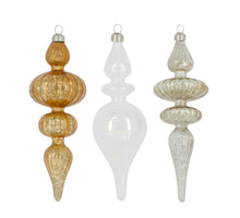 Hanger icicle glass 6x6x18cm 3 Mixed