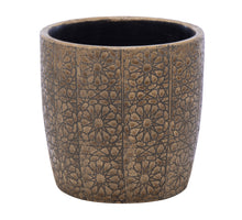 Glanz Blume Ei Off Grau D17.5H16.5cm