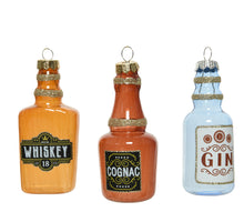Ornament glas - Trinkfles - 3 assortie - L4-W4-H9.4cm - multi