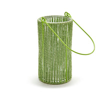 Laterne rund 'Lumière' Matcha-Grün Ø11x20,5cm