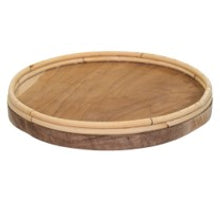 Decowood Teak Rattan rund h4 cm dia 30 cm