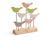 Vögel 'Spring' Holz auf Block 23cm