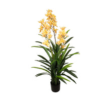 Künstliche Cymbidium Pflanze 40x40x150cm Gelb