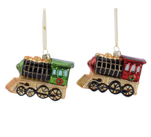 Anhänger Train Glas 2 Farben sortiert 10.5x4.5x8cm