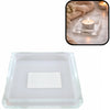 Teelichthalter Glasschale transparent quadratisch 8x8x1,5 cm
