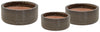 Glazed Bowl Falling Brown S3 D18/28H8/12.5 cm