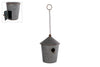 Vogelhaus "Ids" L grau Zink 16x16x19cm