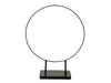 Ring op voet 30x8x38cm metaal zwart