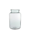 Flasche mit Kerzenhalter Glas Ø10.3x20.5cm 1pc gemischt Grau