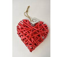 Willow heart 15cm Red
