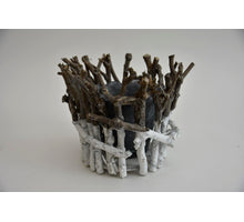 Grapewood planter 25x20cm Natural/White