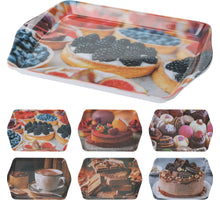 SERVIERTELLER MELAMIN MIT DRUCK 21x14x1,5CM 6 ASSORTION