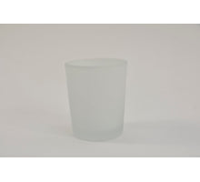 Schachtel mit 24 Waxine Glas Gerade matt weiß D5,5 H6,5cm