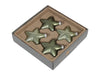 w/b. 4 glass stars combi granite green 80 mm