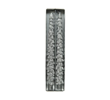 Set/2 Abendessen Kerzenwachs ''Baum'' glitter silber D2.2 H25cm