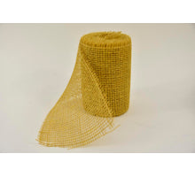 Mand gaas met waxineglas en riet hengsel grijs D9 H8/16cm