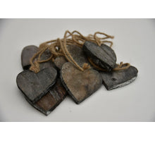 Houten hart 7x7cm naturel 10 stuks