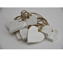 Holzherz 7x7cm White-Wash 10 Stück