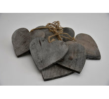 Houten hart 15x15cm naturel 10 stuks