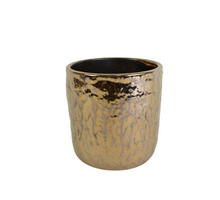 Pot ''Pazy'' keramiek D13 H13cm Metal