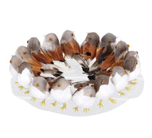 tube 16 birds/wire light brown 9 cm