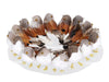 tube 16 birds/wire light brown 9 cm