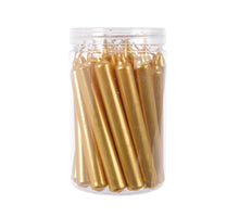 Kerzenhalter 22er Set Weihnachtsbaumkerzen Dinner Metallic Gold D1,3 H10,5cm