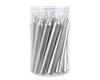22er-Pack Weihnachtsbaumkerzen, Dinnerkerzen, metallic silber, Ø 1,3 cm, H 10,5 cm
