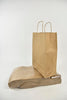 Braune Krafttasche 22 + 10x31 cm zu 50 Stück gedrehtes Handgriff