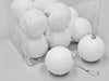 cb. 12 Kugeln Schneefinish Weiß 70mm