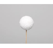 Schneeball am Stiel 24 Stück 30 cm Ø6 cm weiß