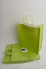 Tragetasche Lime kraft 35+14x40cm a 50 Stück gedreht handv.