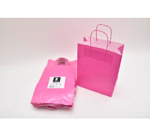 Tragetasche Fuchsia kraft 23+12x30cm a 50 Stück gedreht handv.