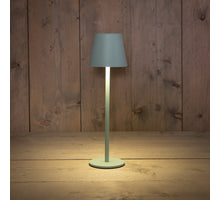 PORTABLE TAFELLAMP 11X36.5CM MAT JADE GROEN LED WARM WIT DIMBAAR - 2000MAH LI-ON -  USB KABEL INCL.