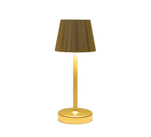 Drahtlose Tischleuchte, warmweiß, dimmbar, LED, inklusive USB-Kabel, 26,5 x 10,5 cm, goldfarben.